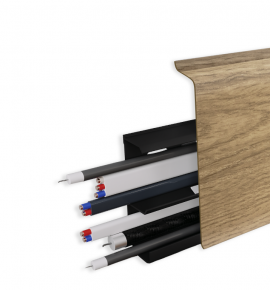 Пластиковый плинтус Royce 80 мм (2200x80x20) 5214 Дуб Уютный